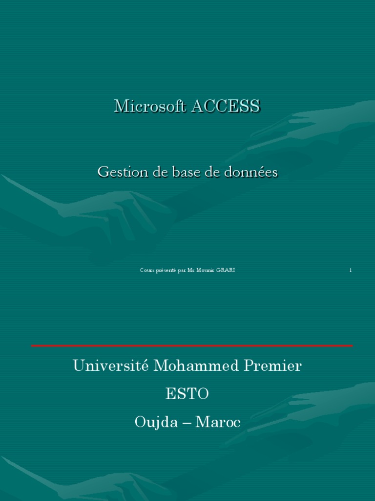 Cours sur Microsoft Access PDF | PDF | Microsoft Access | Bases de données
