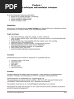 Practical 4 Aseptic Techniques and Inoculation Techniques: Objectives