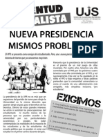 Nueva presidencia, mismos problemas, Boletín #1, Octubre 2013