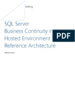 SQL Server Business Continuity in a Hosted Environment Reference Architecture