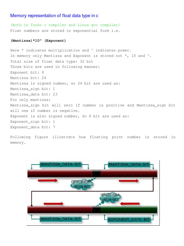 25.memory Representation of Float Data Type in C PDF Bit