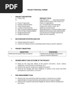 Simple Project Proposal Format Guide | PDF