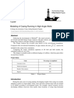 Modeling of Casing Running in High Angle Wells