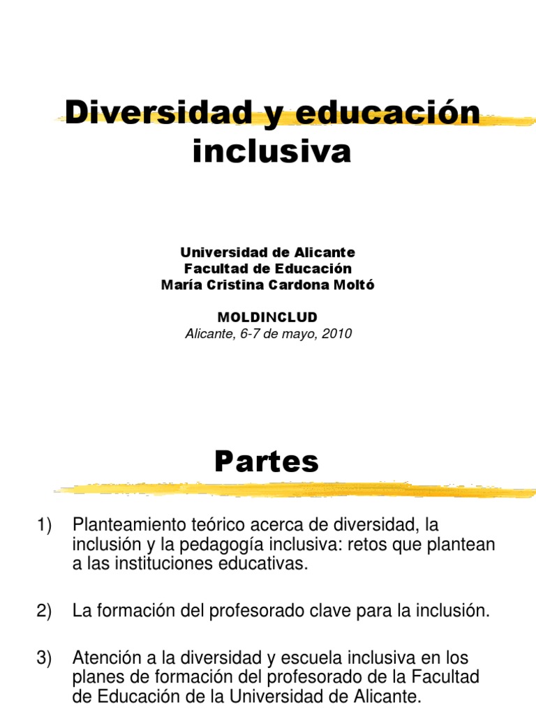 Educación Inclusiva y Diversidad en Aula | PDF | Inclusión (Educación ...