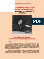 Hoxha - Informe Ante El V Congreso Del PTA (1966)