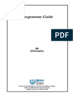 MA in Philosophy - IGNOU Program Guide