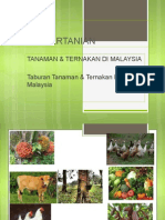 Taburan Tanaman & Ternakan Di Malaysia
