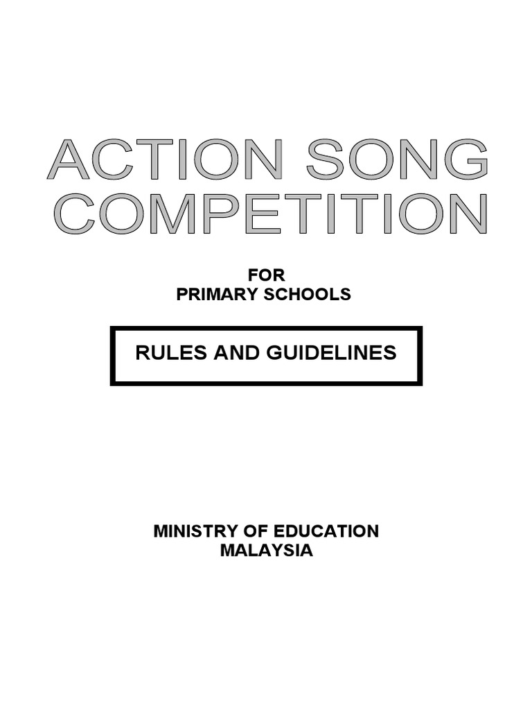 Guidelines and Scoring Criteria for the National Level Action Song