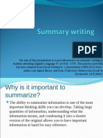 Summary Writing PP