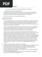 Q. How Do We Manage External and Internal Business Environment?
