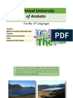 Technical University of Ambato Faculty of Languages Semester Final Project