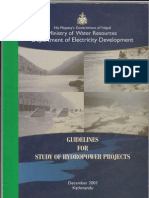 DOED Guidelines For Study of Hydropower Projects DEC 2003
