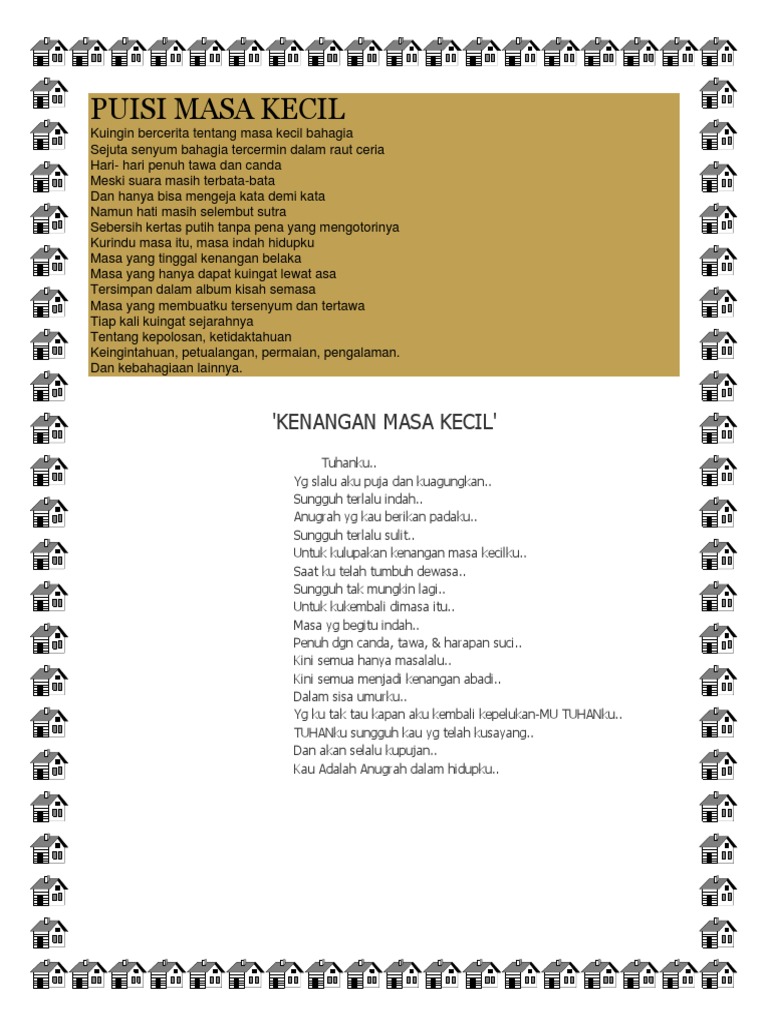 Puisi Masa Kecil Pdf