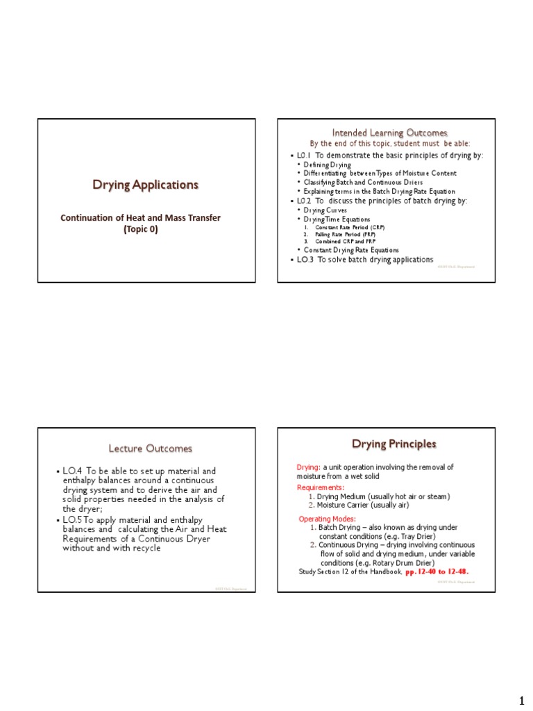 C421-00-Notes (Drying Applications) | PDF | Clothes Dryer | Humidity