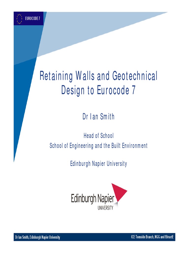 Retaining Wall Design in Eurocode 7 | PDF