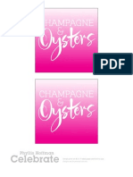 Valentines Dinner Champagne Oysters Sign