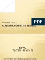 Clasicism, Romantism Si Baroc