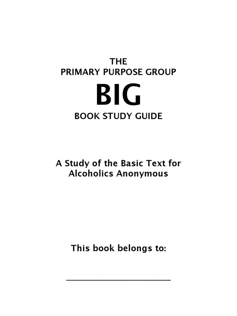 The Big Book Study Guide Download Free Pdf The Big Book Alcoholics