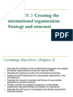 CHAPTER 2: Creating The: International Organization: Strategy and Structure