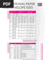 International Paper & Envelope Sizes