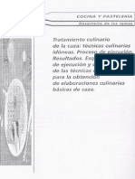 Tema 27 Tratamiento Culinario de La Caza - Tecnicas Culinarias PDF