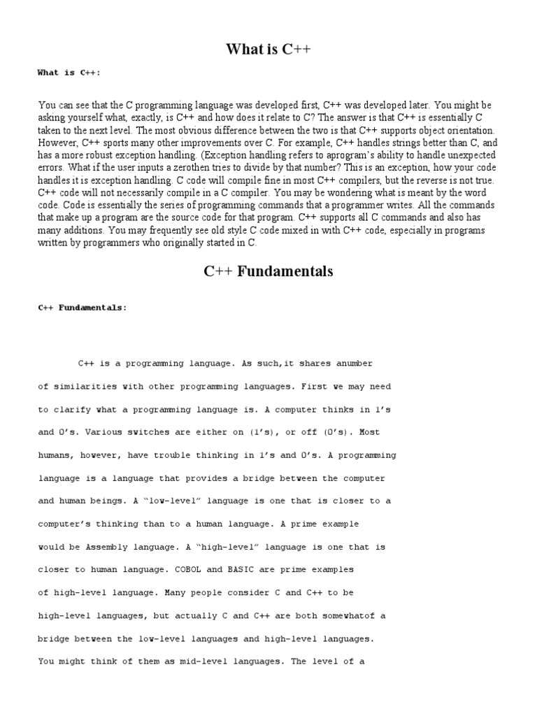 CPP Notes | PDF | Data Type | C++