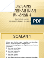 Ulangkaji Ujian Bulanan 1 Sains f5