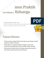 Manajemen Praktik Dokter Keluarga