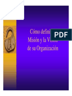 Como Definir La Misión y La Visión de Su Organización