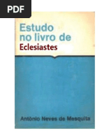 Antônio Neves de Mesquita - Estudo no livro de Eclesiastes