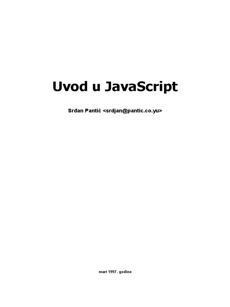 Javascript Na Srpskom | PDF