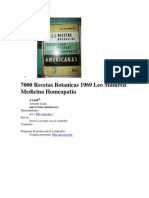 7000 Recetas Botanicas 1969 Leo Manfred Medicina Homeopatia