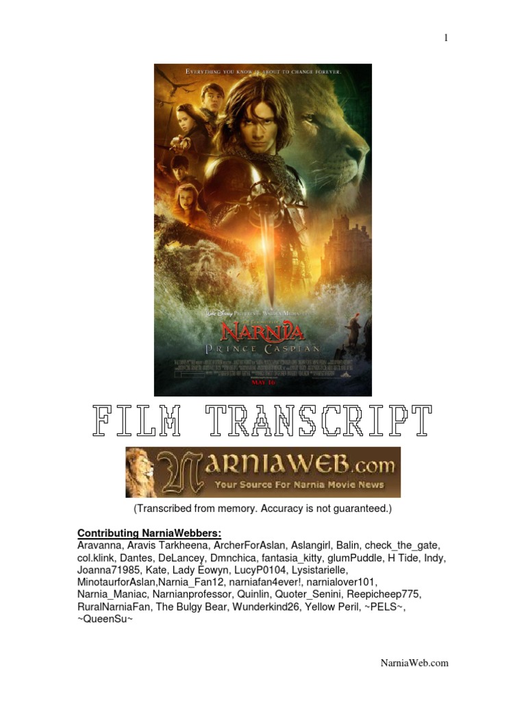 Prince Caspian Essays