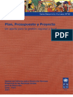 PNUD Plan Presupuesto y Proyecto