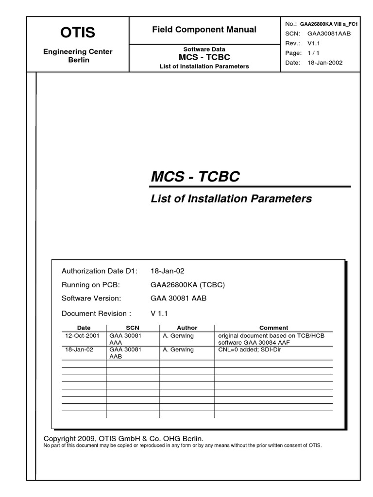 TCBC | Elevator | Switch