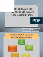 Teori Behavioris Dalam Bimbingan Dan Kaunseling