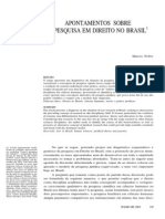 Apontamentos Sobre a Pesquisa Em Direito No Brasil - Marcos Nobre