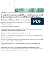 A Method For Measurement of Liver Iron Fractions in Needle Biopsy Specimens and Some Results in Acute Liver Disease