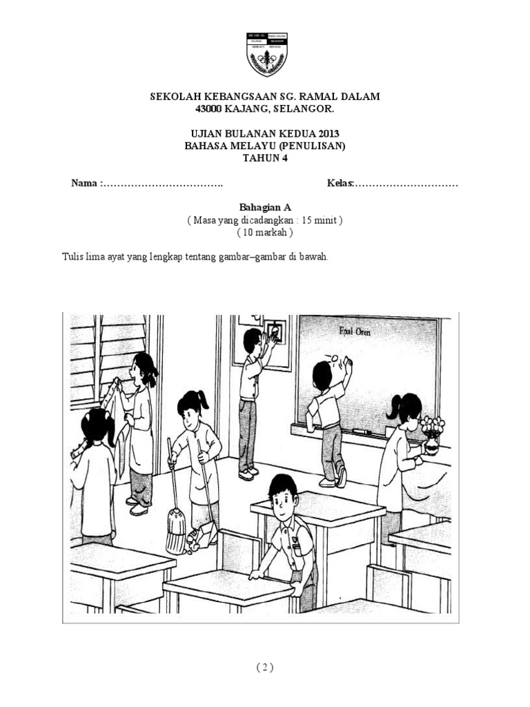 Bm Bahasa Melayu Penulisan Tahun 4 Pdf