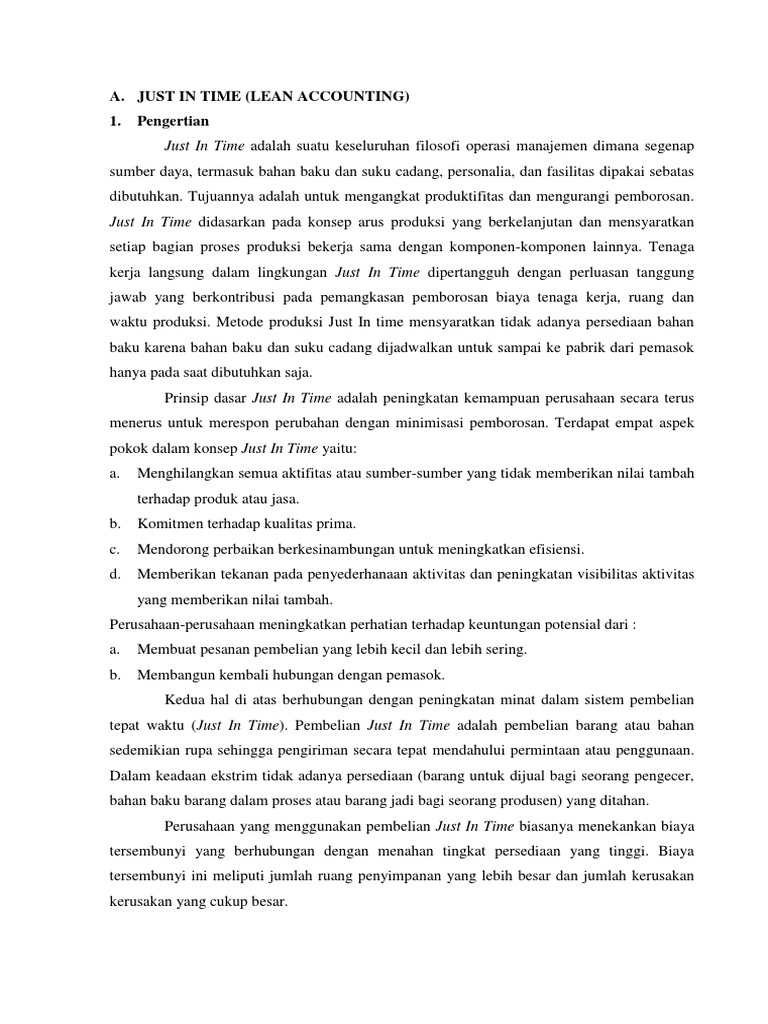 Just in Time | PDF