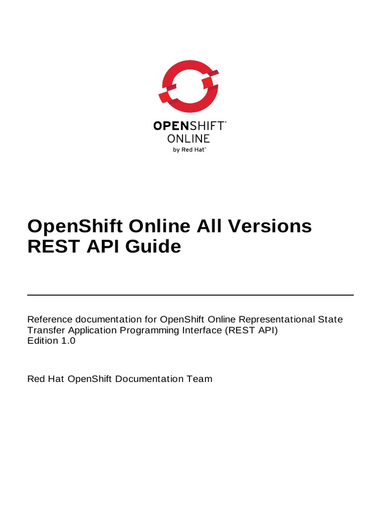 OpenShift Online 2.0 REST API Guide en US | PDF | Representational ...
