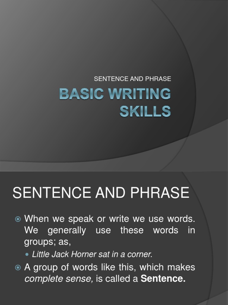 Basic Writing Skills PDF Clause Sentence (Linguistics)