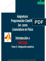 Integracion Numerica Con Matlab