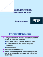 15.082J/6.855J/ESD.78J September 14, 2010: Data Structures