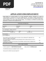 Application For Employment: 1557 NE 164th Street Ste 201 North Miami Beach, FL 33162