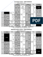 MLM Rec Center Gym Schedule