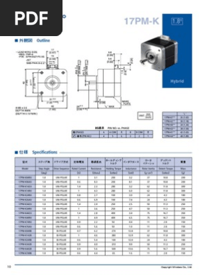 Minebea Stepper Motor 17pm K | PDF