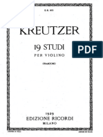 Kreutzer 19 Studi_Kreutzer 19 Studies_Solo Violin_Ricordi 1929 Edition_Franzoni
