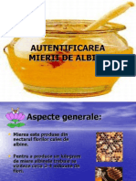 Autentificarea Mierii de Albine