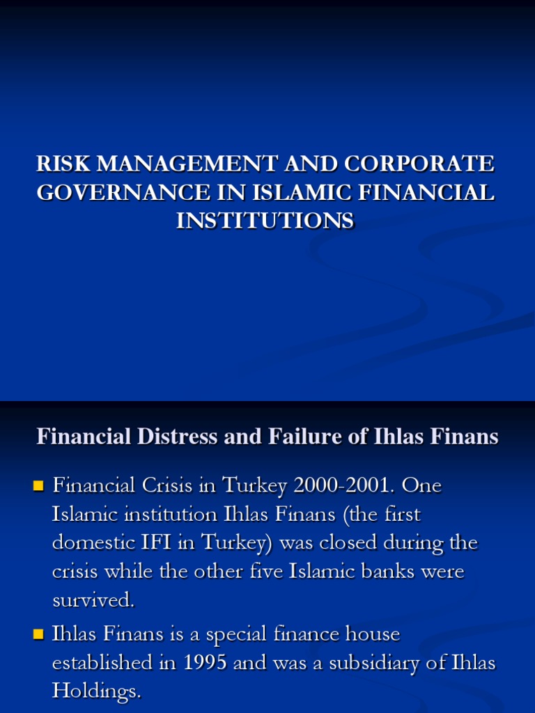 Risk Management in Islamic Finance | PDF | Banks | Islamic Banking And ...